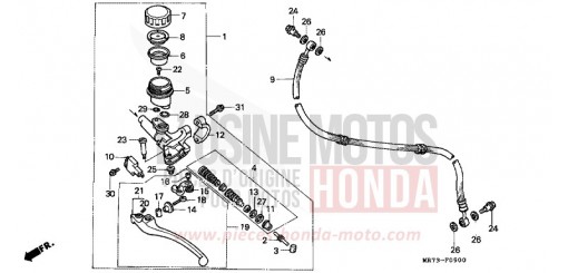 CLUTCH MASTER CYLINDER VFR750RK de 1989